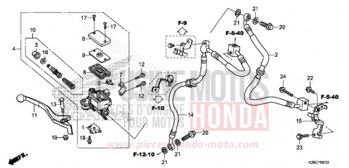 FRONT BRAKE MASTER CYLINDER (ABS) MSX125AH de 2017